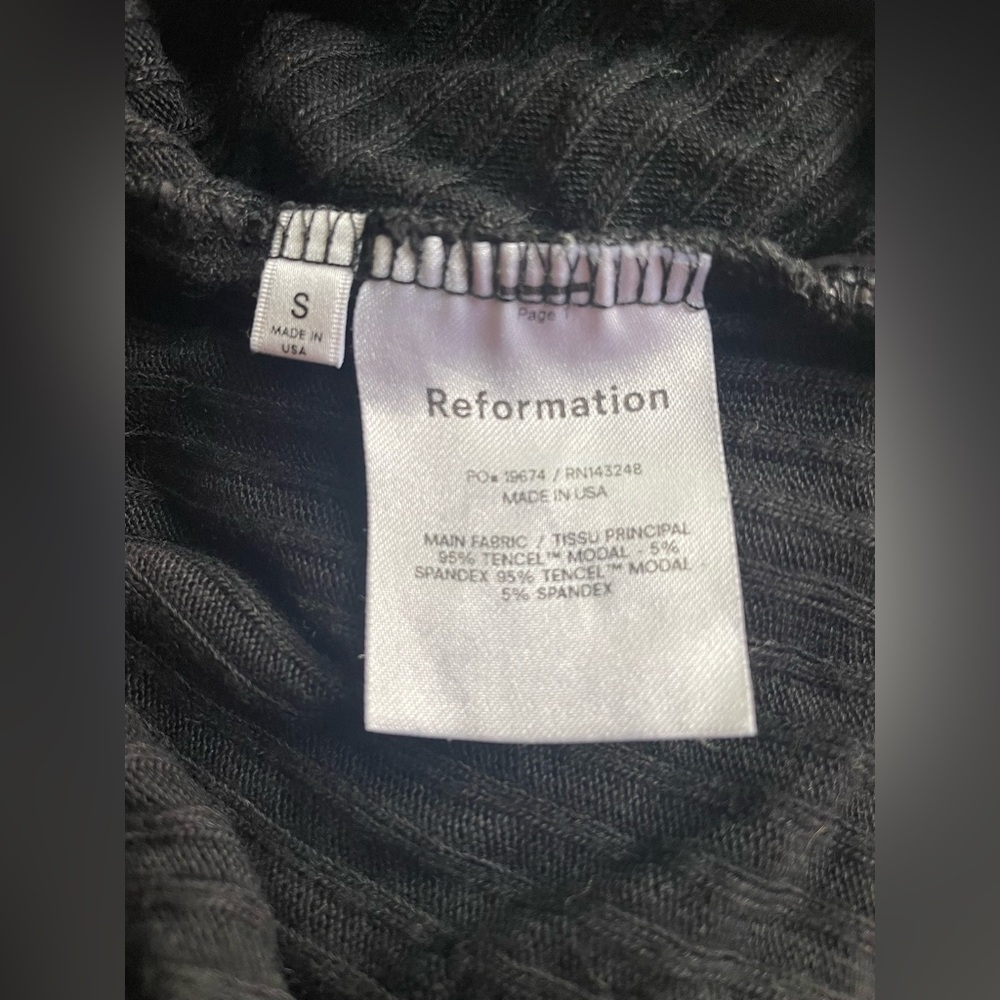 Reformation Women Black Top Size Small - Picture 6 of 7